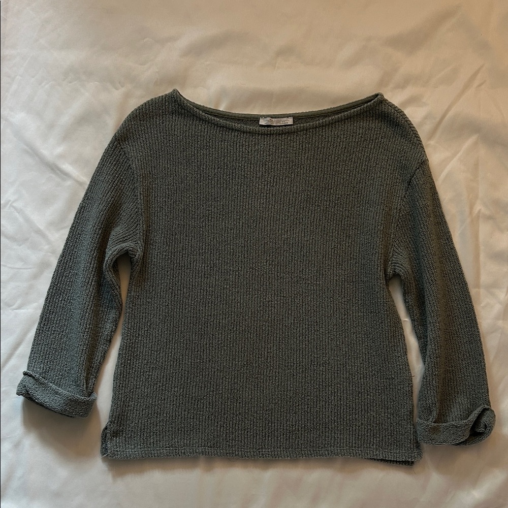 Zara Gray Crew Neck Sweater